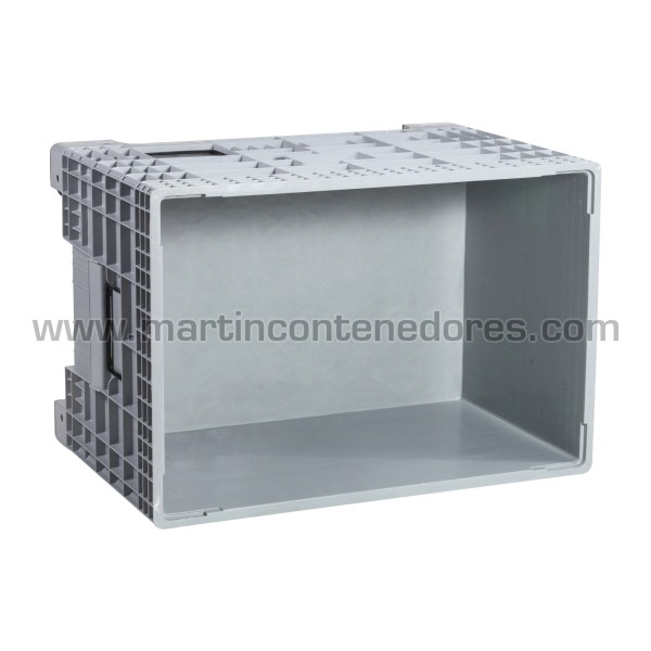 Stacking box plastic with wheels 1200x800x920/644 mm