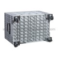 Stacking box plastic with wheels 1200x800x920/644 mm