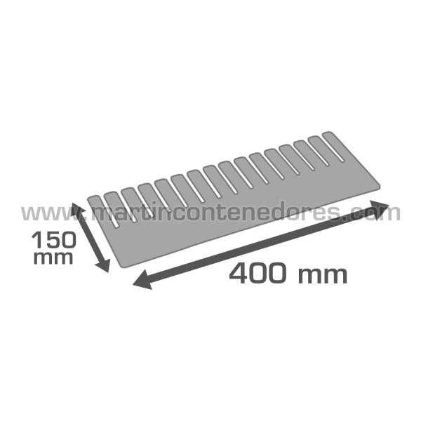 Separador corto 400x150 mm para cajas 600x400 mm