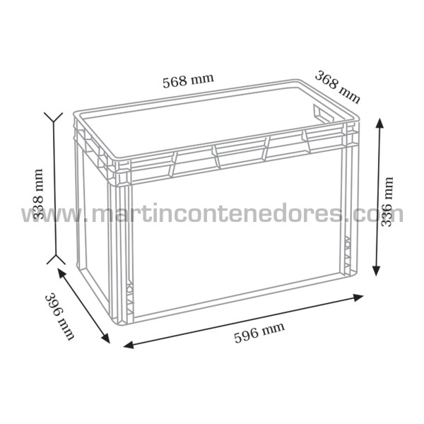 Caixa Euronorma 600x400x340/325 mm