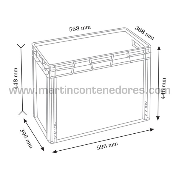 Bac Euronorm 600x400x448/446 mm