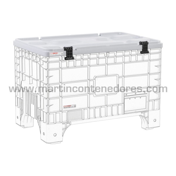 Lid plastic with hinge 1000x650x52 mm