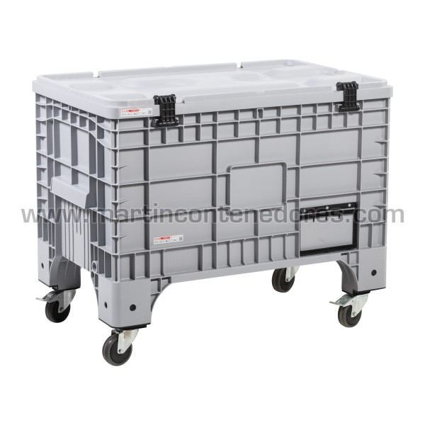 Box plastic with wheels with break 1017x636x790 mm