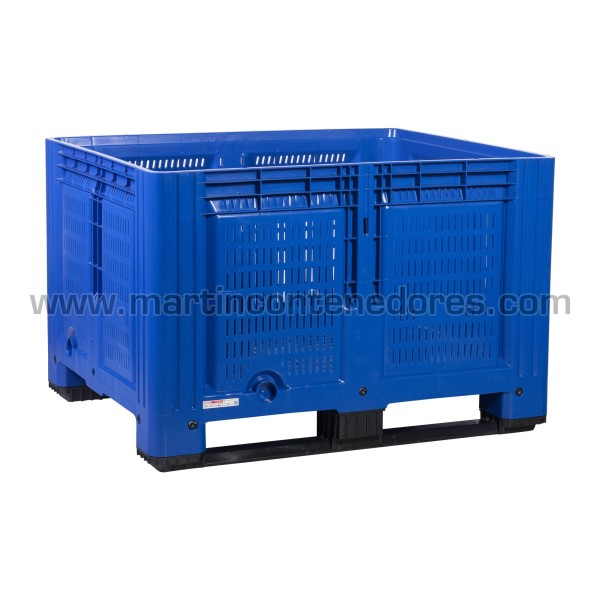 Plastic perforated box 1200x1000x789/610 mm 2 runners