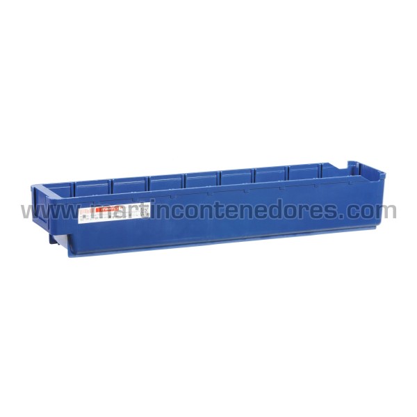 Storage bin plastic 500x94x82/70 mm