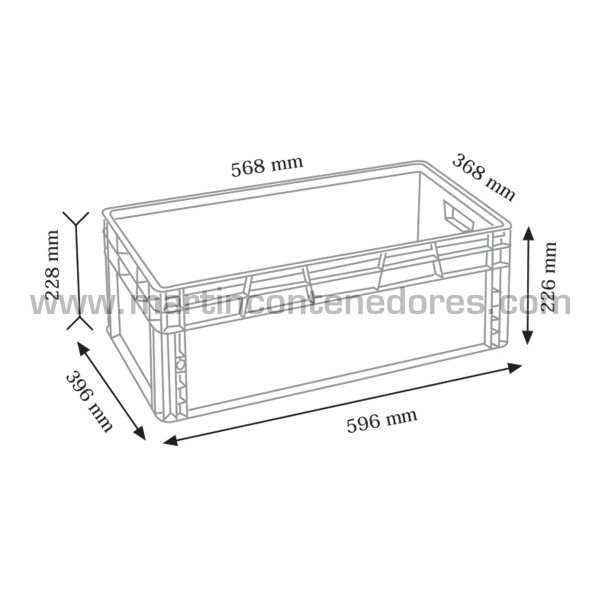 Euronorm box 600x400x228/226 mm