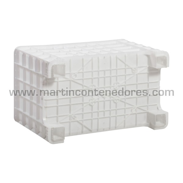 Contenedor plástico cerrado 1000x600x650/525 mm