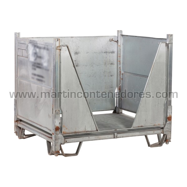 Contenedor metálico plegable 1200x1000x1000/800 mm