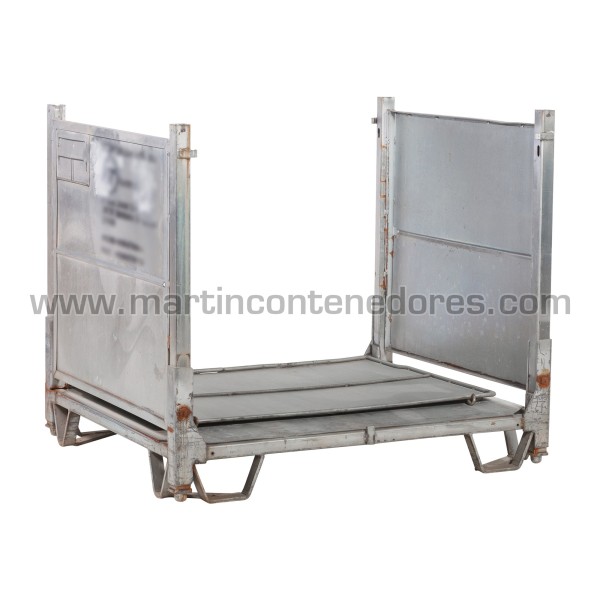 Contenedor metálico plegable 1200x1000x1000/800 mm