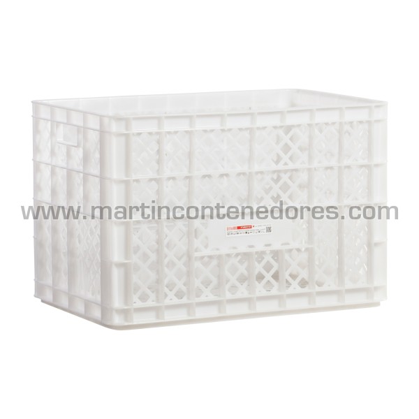 Perforated plastic crate 600x400x400/385 mm