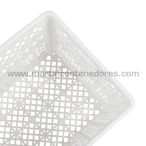 Perforated plastic crate 600x400x400/385 mm