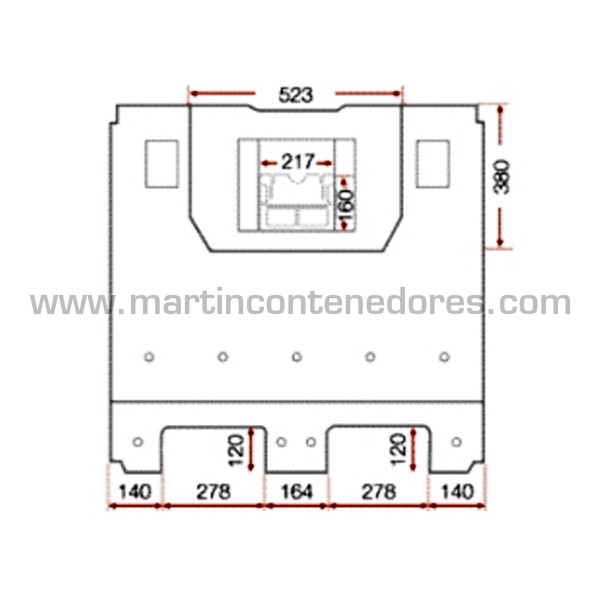 Contenedor HOREN KF975 1200x1000x975/815 mm 2 patines