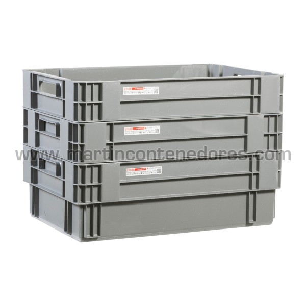 Caja plástica semi-encajable 600x400x200/190 mm