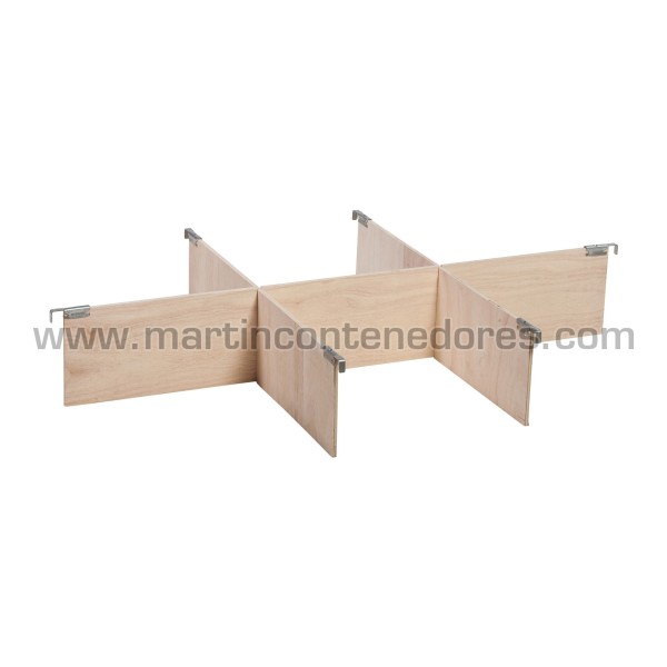 Wooden divider 1200x195 mm with 2 incisions for pallet collars