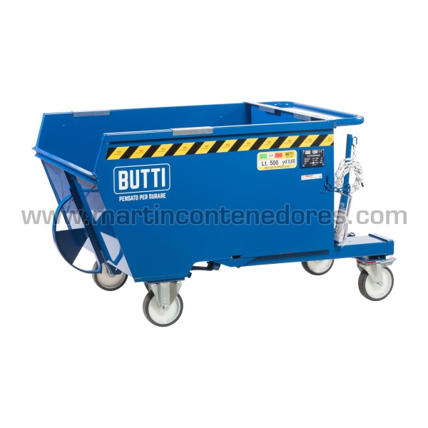 Tilting container with wheels 500 liters