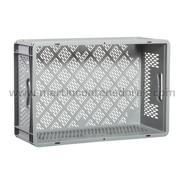 Perforated plastic crate 600x400x220/205 mm