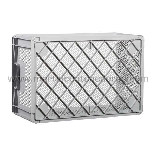 Perforated plastic crate 600x400x270/255 mm