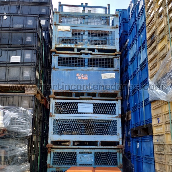 Mesh stillages with 2 flaps 1160x770x760/620 mm