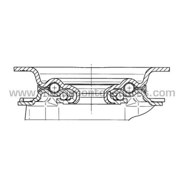 Rueda giratoria PVO 200 mm