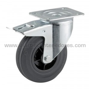 Swivel wheel with brake PVO...