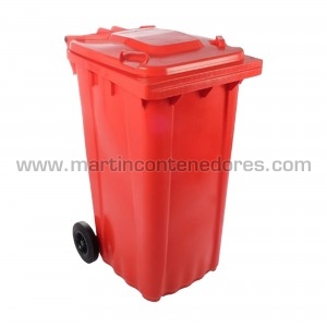 Contenedor basurero rojo nuevo 240 litros