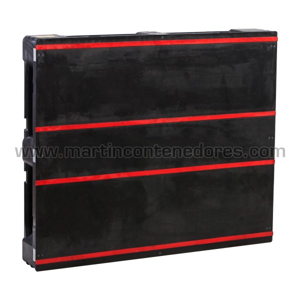 Reinforced smooth plastic pallet 1200x1000x157 mm 5 runners