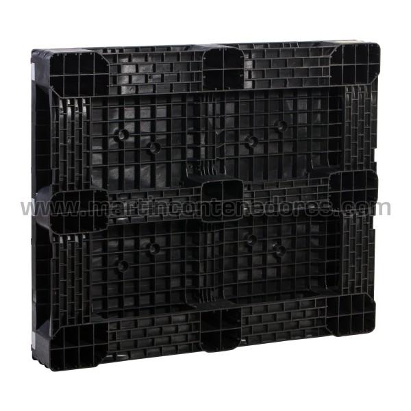 Reinforced smooth plastic pallet 1200x1000x157 mm 5 runners