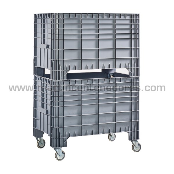 Box plastic with wheels 1200x800x960/650 mm