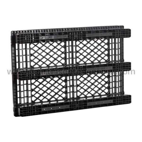 Perforated plastic pallet 1200x800x157 mm 3 runners