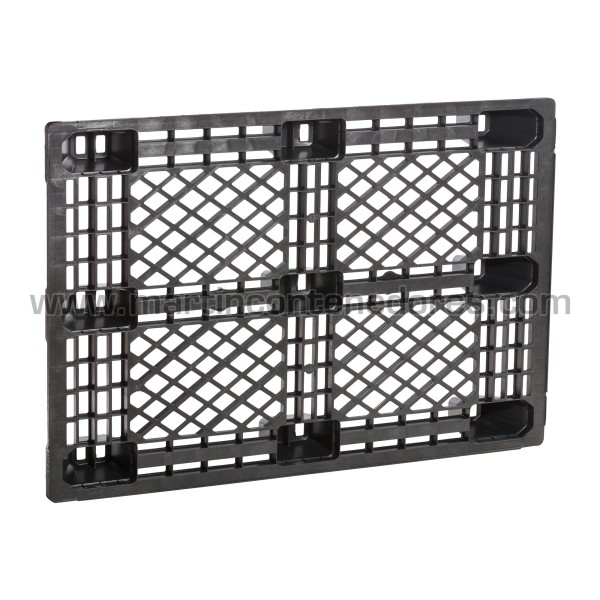 Perforated nestable ONE-WAY plastic pallet 1200x800x133 mm