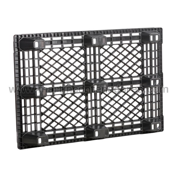 Perforated nestable ONE-WAY plastic pallet 1200x800x133 mm