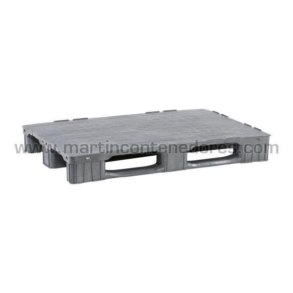 Smooth plastic pallet 1200x800x150 mm 3 runners