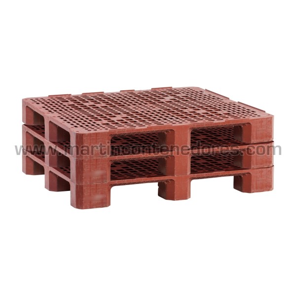 Perforated plastic pallet 1200x1000x140 mm 9 feet