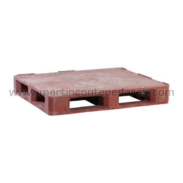 Palet plástico liso 1200x1000x175 mm 6 patines