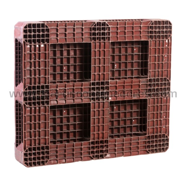 Smooth plastic pallet 1200x1000x175 mm 6 runners