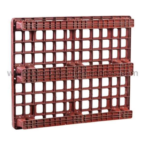 Lightweight perforated plastic pallet 1200x1000x170 mm 3 runners