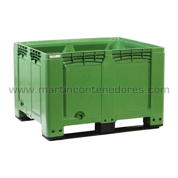 Contenedor plástico 1200x1000x790/578 mm 2 patines