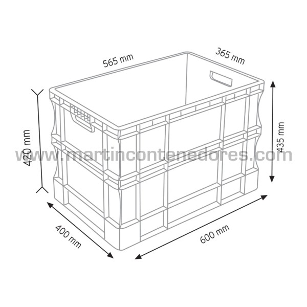 Caixa Euro-norma 600x400x435/420 mm