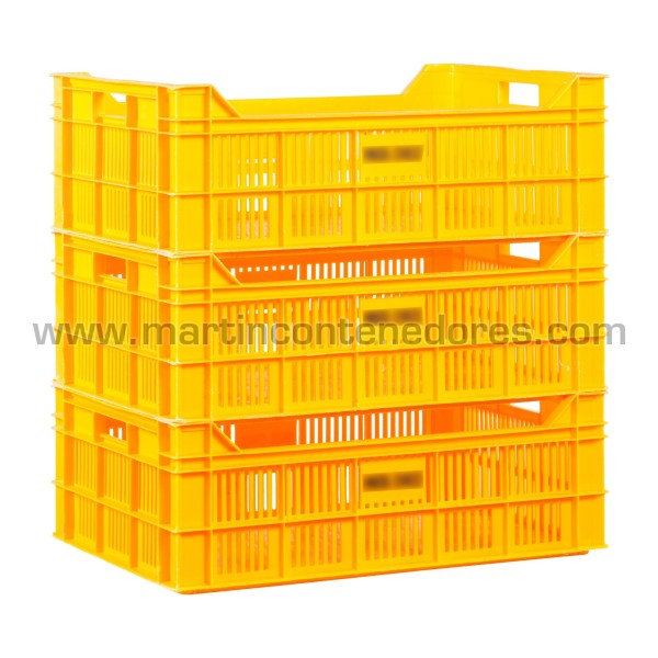 Perforated plastic box 600x400x210/160 mm