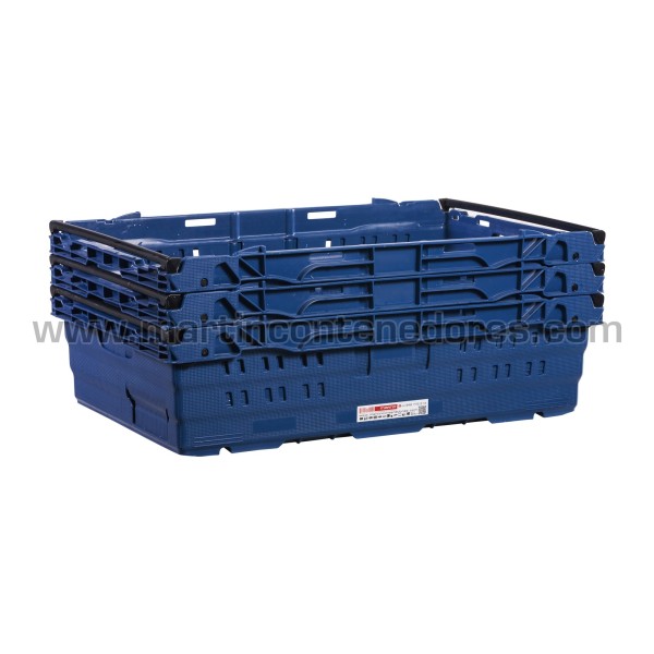 Caja encajable ranurada 600x400x165/140 mm