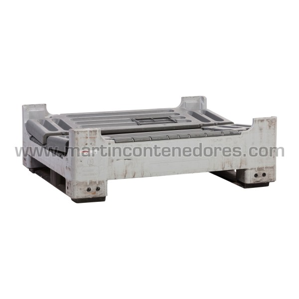 Contenedor plástico PCA00111 1200x1000x750/550 mm 2 patines