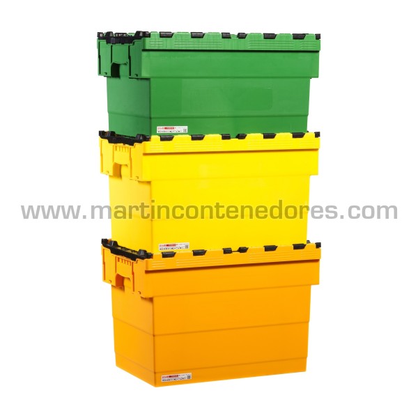 Caja encajable con tapa 600x400x320/300 mm