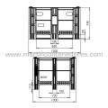 Caisse-palette plastique monobloc DOLAV ajourée 1200x1000x740/585 mm 3 traîneaux