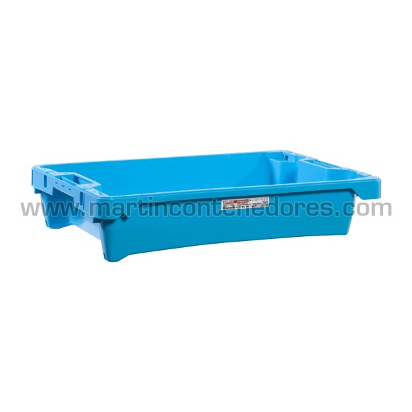 Nestable plastic box 600x400x130/104 mm