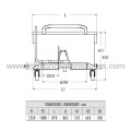 Contenedor basculante con ruedas 300 litros con ruedas externas