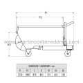 Contenedor basculante con ruedas 300 litros con ruedas externas