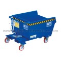 Tilting container with wheels 500 liters with external wheels