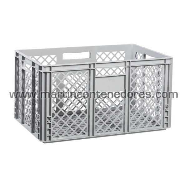 Perforated plastic crate 600x400x320/305 mm