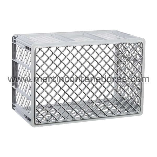 Perforated plastic crate 600x400x320/305 mm