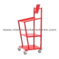 Logistics cart with lectern and 3 shelves 620x550x1435 mm